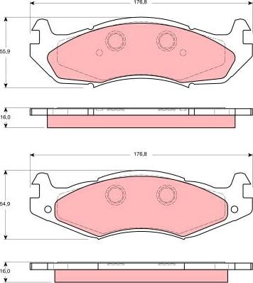 TRW GDB1207 - Bremžu uzliku kompl., Disku bremzes www.autospares.lv