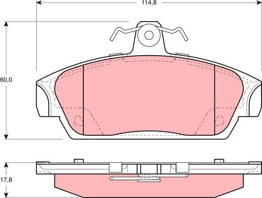 TRW GDB1214 - Bremžu uzliku kompl., Disku bremzes www.autospares.lv