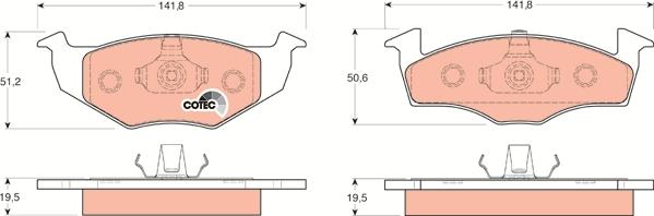 TRW GDB1218 - Bremžu uzliku kompl., Disku bremzes www.autospares.lv