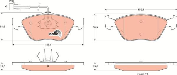 TRW GDB1212 - Brake Pad Set, disc brake www.autospares.lv