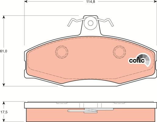 TRW GDB1280 - Brake Pad Set, disc brake www.autospares.lv