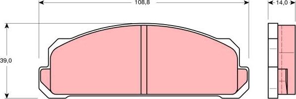 TRW GDB123 - Тормозные колодки, дисковые, комплект www.autospares.lv