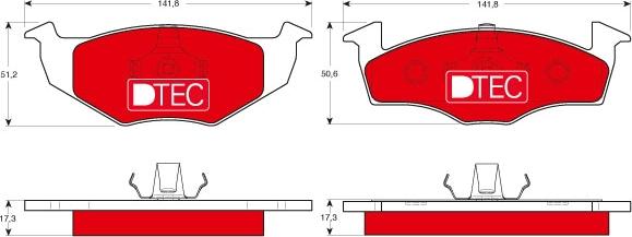 TRW GDB1274DTE - Тормозные колодки, дисковые, комплект www.autospares.lv