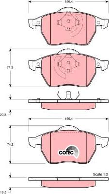 TRW GDB1275 - Тормозные колодки, дисковые, комплект www.autospares.lv