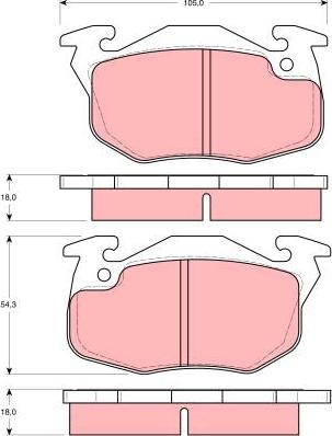 TRW GDB1277 - Brake Pad Set, disc brake www.autospares.lv