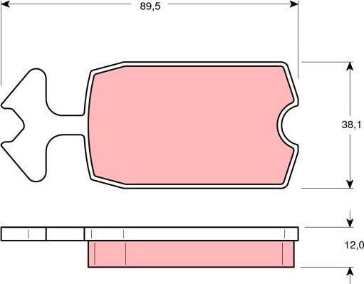 TRW GDB127 - Brake Pad Set, disc brake www.autospares.lv