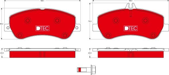 TRW GDB1798DTE - Bremžu uzliku kompl., Disku bremzes www.autospares.lv