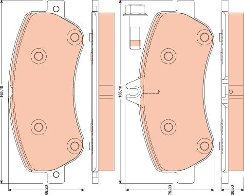 TRW GDB1798 - Bremžu uzliku kompl., Disku bremzes www.autospares.lv