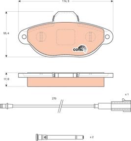 TRW GDB1745 - Brake Pad Set, disc brake www.autospares.lv