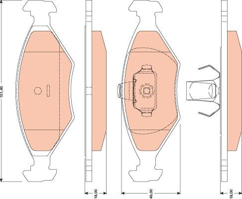 TRW GDB1751 - Bremžu uzliku kompl., Disku bremzes www.autospares.lv