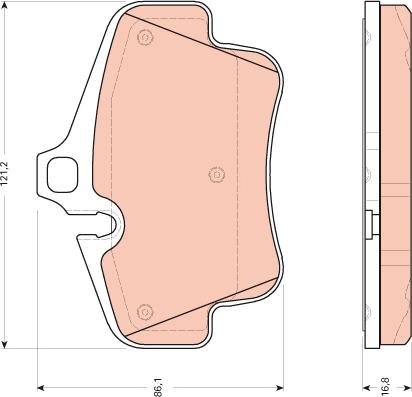 TRW GDB1758 - Bremžu uzliku kompl., Disku bremzes www.autospares.lv