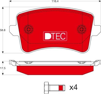 TRW GDB1765DTE - Bremžu uzliku kompl., Disku bremzes autospares.lv