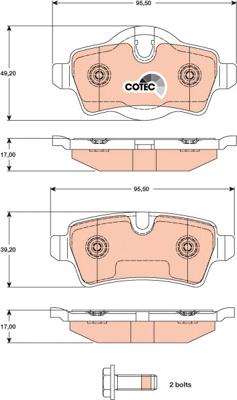 TRW GDB1766 - Bremžu uzliku kompl., Disku bremzes www.autospares.lv