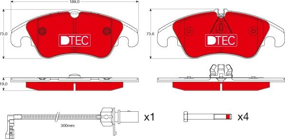 TRW GDB1768DTE - Тормозные колодки, дисковые, комплект www.autospares.lv