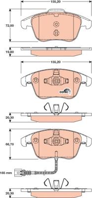 TRW GDB1762 - Brake Pad Set, disc brake www.autospares.lv