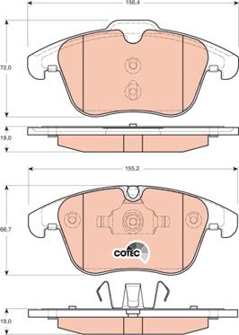 TRW GDB1705 - Тормозные колодки, дисковые, комплект www.autospares.lv