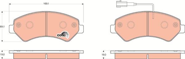 TRW GDB1703 - Bremžu uzliku kompl., Disku bremzes www.autospares.lv