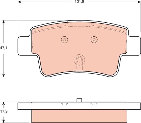 TRW GDB1714 - Тормозные колодки, дисковые, комплект www.autospares.lv