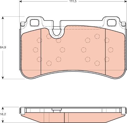 TRW GDB1711 - Bremžu uzliku kompl., Disku bremzes www.autospares.lv