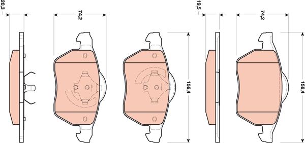 TRW GDB1717 - Brake Pad Set, disc brake www.autospares.lv