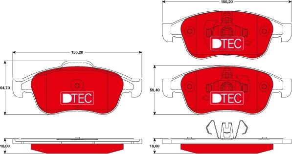 TRW GDB1789DTE - Bremžu uzliku kompl., Disku bremzes www.autospares.lv