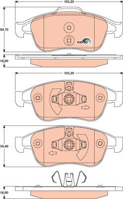 TRW GDB1789 - Bremžu uzliku kompl., Disku bremzes www.autospares.lv