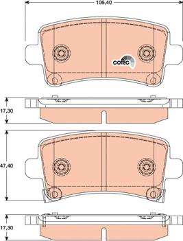 TRW GDB1784DT - Bremžu uzliku kompl., Disku bremzes www.autospares.lv