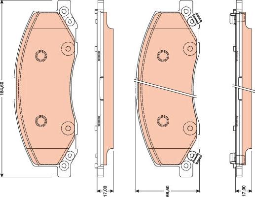 TRW GDB1781 - Bremžu uzliku kompl., Disku bremzes www.autospares.lv