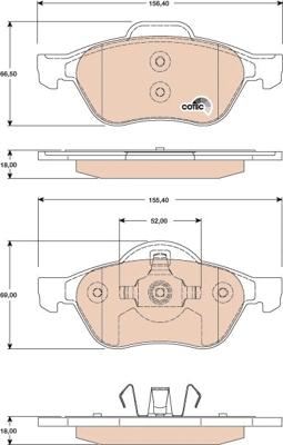 TRW GDB1787 - Bremžu uzliku kompl., Disku bremzes autospares.lv