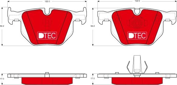 TRW GDB1730DTE - Bremžu uzliku kompl., Disku bremzes www.autospares.lv