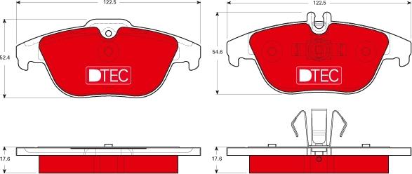 TRW GDB1738DTE - Bremžu uzliku kompl., Disku bremzes www.autospares.lv