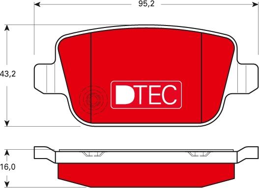 TRW GDB1732DTE - Тормозные колодки, дисковые, комплект www.autospares.lv