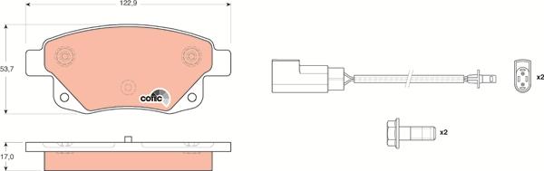 TRW GDB1725 - Bremžu uzliku kompl., Disku bremzes www.autospares.lv