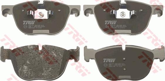 TRW GDB1726 - Тормозные колодки, дисковые, комплект www.autospares.lv