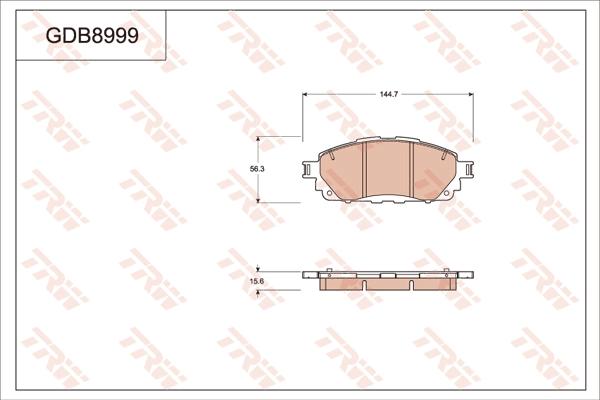 TRW GDB8999 - Bremžu uzliku kompl., Disku bremzes www.autospares.lv