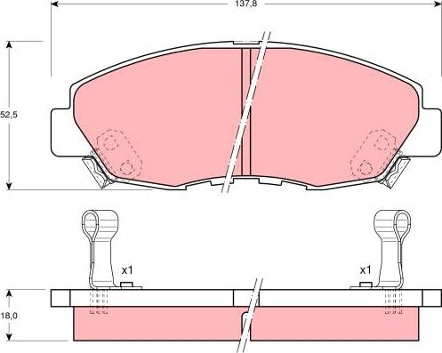 TRW GDB894 - Brake Pad Set, disc brake www.autospares.lv