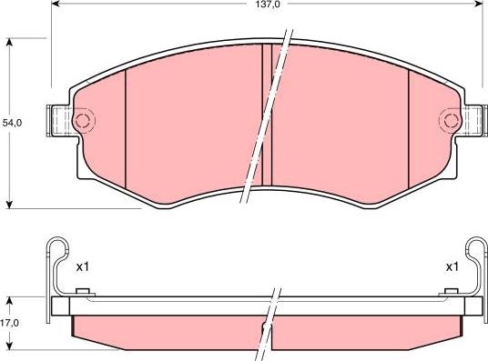 TRW GDB895 - Тормозные колодки, дисковые, комплект www.autospares.lv