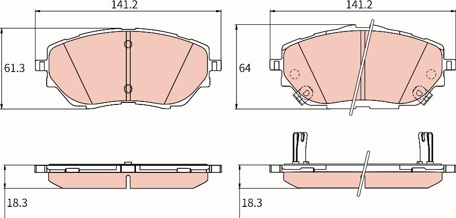 TRW GDB8964DT - Bremžu uzliku kompl., Disku bremzes www.autospares.lv