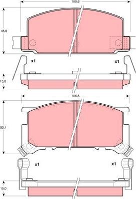 TRW GDB898 - Brake Pad Set, disc brake www.autospares.lv