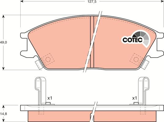 TRW GDB893 - Brake Pad Set, disc brake www.autospares.lv