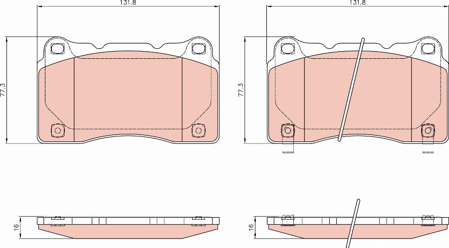 TRW GDB8973DT - Bremžu uzliku kompl., Disku bremzes www.autospares.lv