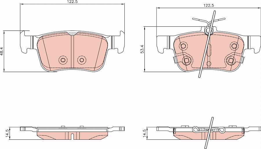 TRW GDB8972 - Bremžu uzliku kompl., Disku bremzes www.autospares.lv