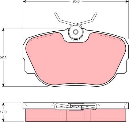 TRW GDB850 - Тормозные колодки, дисковые, комплект www.autospares.lv