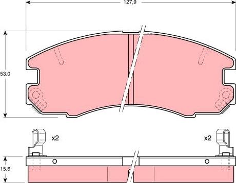 TRW GDB868 - Bremžu uzliku kompl., Disku bremzes www.autospares.lv