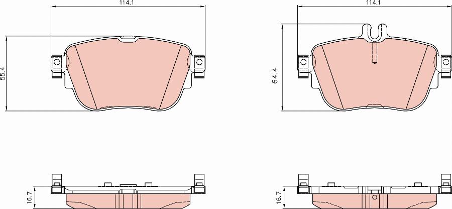 TRW GDB8065 - Bremžu uzliku kompl., Disku bremzes www.autospares.lv