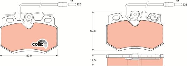 TRW GDB808 - Bremžu uzliku kompl., Disku bremzes www.autospares.lv