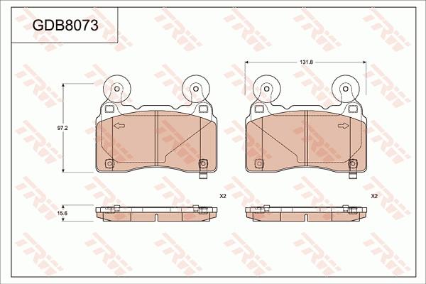 TRW GDB8073 - Bremžu uzliku kompl., Disku bremzes www.autospares.lv