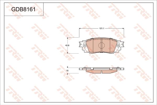 TRW GDB8161 - Bremžu uzliku kompl., Disku bremzes www.autospares.lv