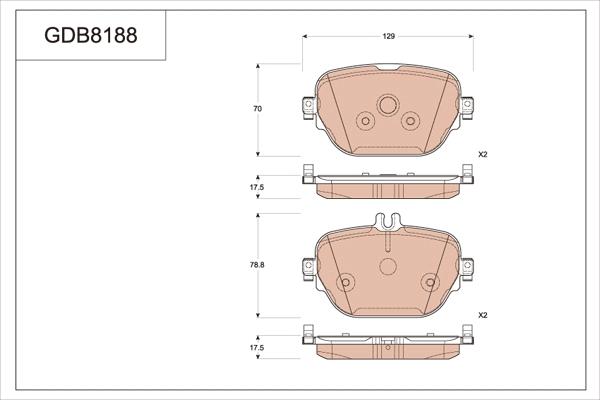 TRW GDB8188 - Bremžu uzliku kompl., Disku bremzes www.autospares.lv