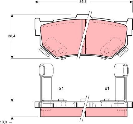 TRW GDB884 - Bremžu uzliku kompl., Disku bremzes autospares.lv